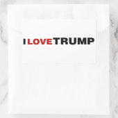 Ik hou van Trump Rechthoekige Sticker (Tas)