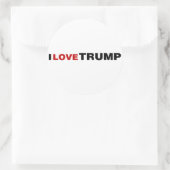 Ik hou van Trump Ronde Sticker (Tas)
