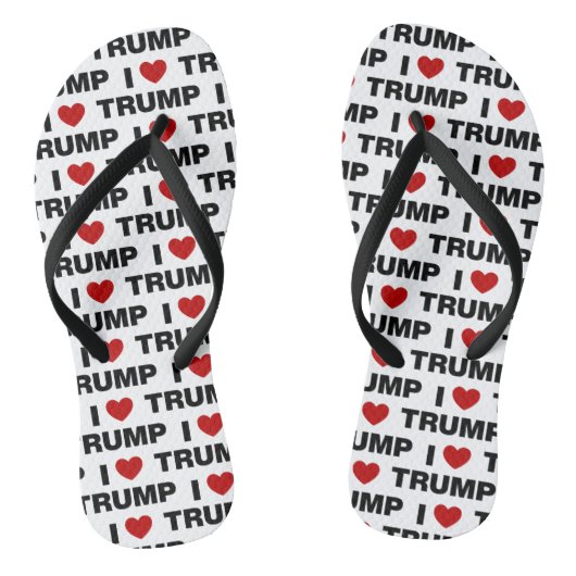 Ik hou van Trump Teenslippers (Voetbed)