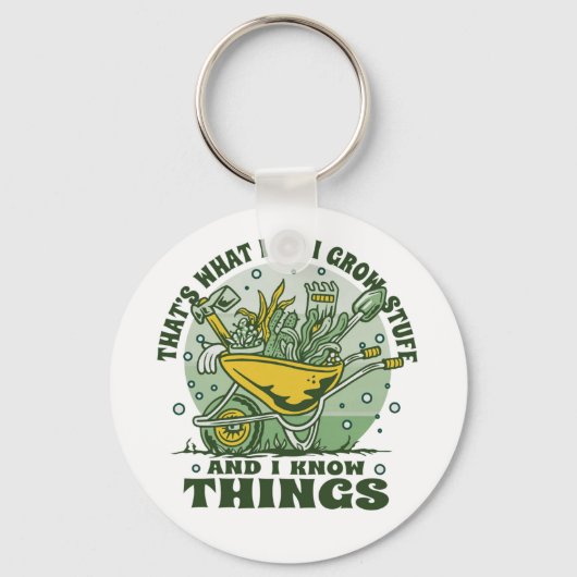 Ik hou van tuinieren met de grappige tuinkruiper. sleutelhanger (Voorkant)