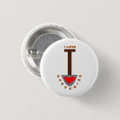 Ik hou van tuinieren Spade Button (Voorkant /achterkant)
