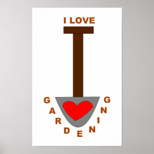 Ik Hou Van Tuinieren Spade Poster