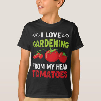 Ik hou van tuinieren uit mijn hoofd tomaten grappi t-shirt