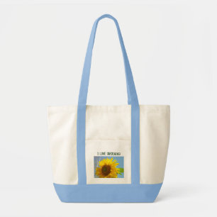 Ik hou van tuinieren! Zonnebloem bloemige boodscha Tote Bag