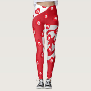 Ik hou van Tunesische Tunesische vlag, hartenlanta Leggings