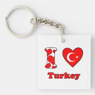 Ik hou van Turkije Sleutelhanger