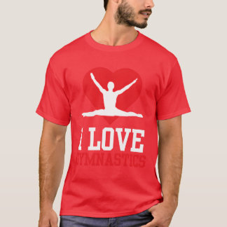 Ik hou van turnen turnsters turner sportliefhebber t-shirt