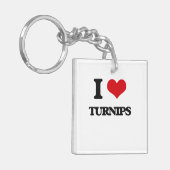 Ik hou van Turnips Sleutelhanger (Voorkant Links)
