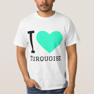 Ik hou van turquoise t-shirt