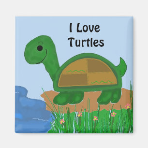Ik hou van Turtle Design Magneet