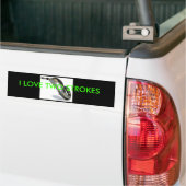 Ik hou van twee strookbumper sticker (Op Truck)