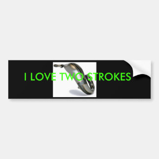 Ik hou van twee strookbumper sticker