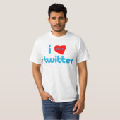 Ik hou van Twitter T-shirt (Voorkant volledig)