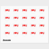 Ik hou van U Hart Sticker (Vel)