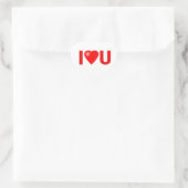 Ik hou van U Hart Sticker (Tas)