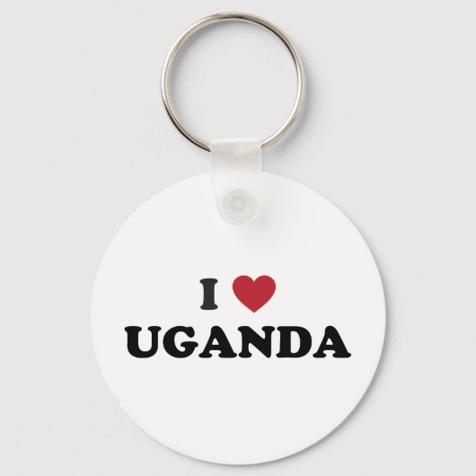 Ik hou van Uganda Sleutelhanger (Voorkant)