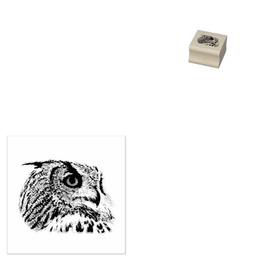 Ik hou van uil 	rubberstempel (Gestempeld)