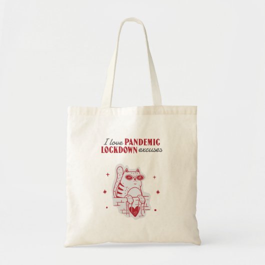 Ik hou van Uitzonderingen PANDEMIC LOCKDOWN Funny  Tote Bag (Voorkant)
