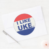 Ik hou van UKE-stickers Ronde Sticker (Envelop)