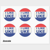 Ik hou van UKE-stickers Ronde Sticker (Vel)
