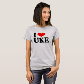 Ik hou van Uke Ukulele T Shirt (Voorkant volledig)