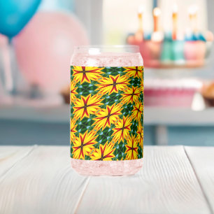 Ik hou van unieke bloemen blikvorm glas
