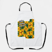 Ik hou van unieke bloemen schort (Voorkant)