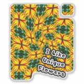 Ik hou van unieke bloemen sticker (Voorkant)