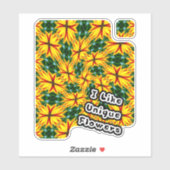Ik hou van unieke bloemen sticker (Vel)