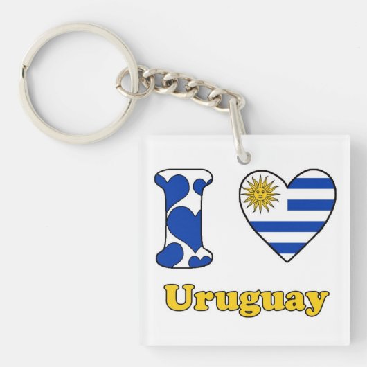 Ik hou van Uruguay Sleutelhanger (voorkant)