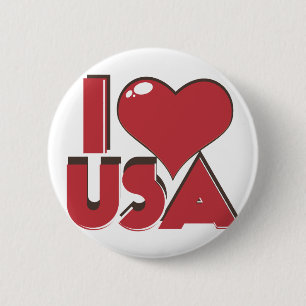Ik hou van USA Retro 80s Ronde Button 5,7 Cm