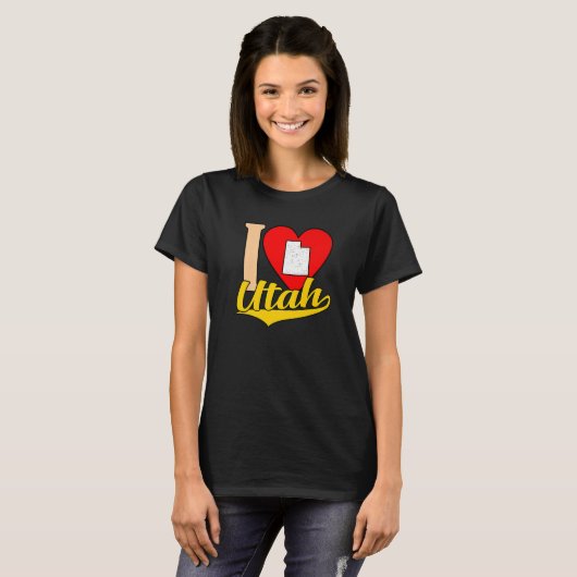 Ik hou van Utah T-shirt (Voorkant volledig)
