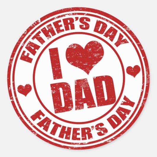 Ik hou van vader ronde sticker (Voorkant)