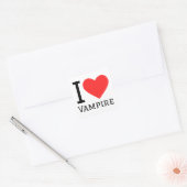 Ik hou van vampier vierkante sticker (Envelop)