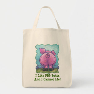 Ik hou van varken Butts Cute Pig Tote Bag