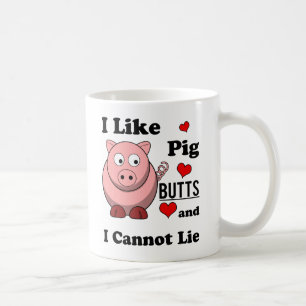 Ik hou van varken Butts Funny Pork Butt Roast Koffiemok