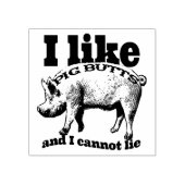 Ik hou van varken Butts Rubberstempel (Afrduk)