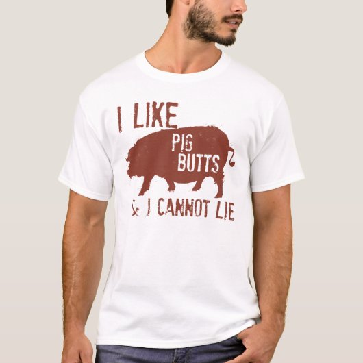 Ik hou van varken Butts T-shirt (Voorkant)