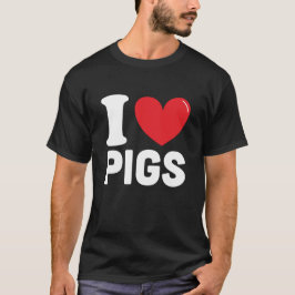 Ik hou van varkens, beste varken liefhebber cadeau t-shirt