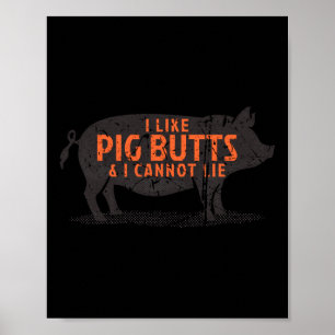 Ik hou van varkensbillen & amp; Ik kan niet liegen Poster