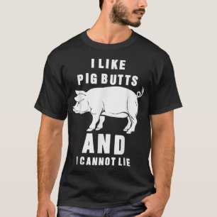 Ik hou van varkensvlekken en ik kan geen BBQ Seaso T-shirt