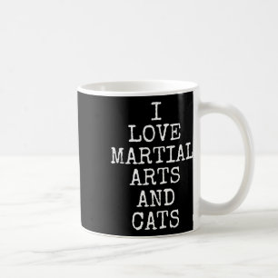Ik hou van vechtsporten en katten Cute Kitty Felin Koffiemok