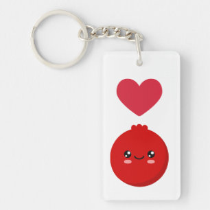Ik hou van veenbessen sleutelhanger