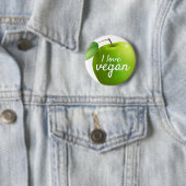 Ik hou van veganist ronde button 5,7 cm (In situ)