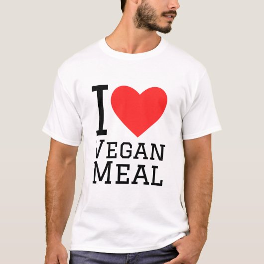 Ik hou van veganistisch eten t-shirt (Voorkant)