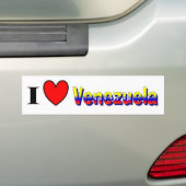 Ik hou van Venezuela Bumpersticker (Op auto)