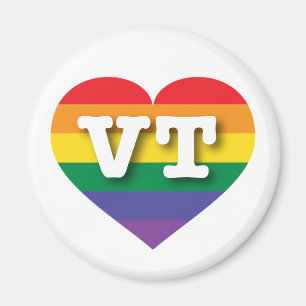 Ik hou van Vermont Rainbow Heart Magneet