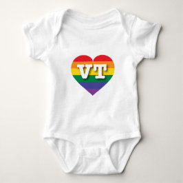 Ik hou van Vermont Rainbow Heart Romper