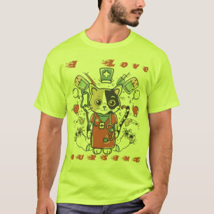 Ik hou van verpleegkunde - Cat Nurse T-shirt
