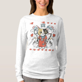 Ik hou van verpleegkunde - Cat Nurse T-shirt